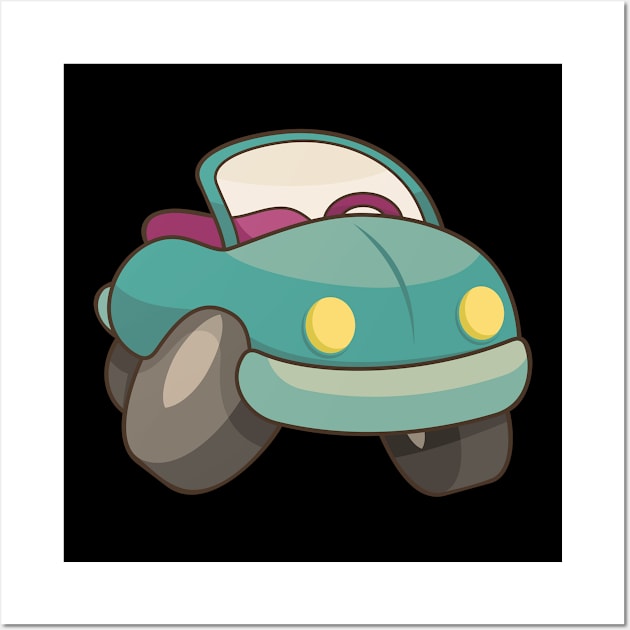 Retro Cartoon Car Wall Art by sifis